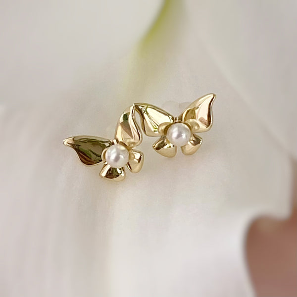 k10 Papillon motif  pearl ピアス イヤリング - hikari pearl.