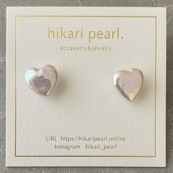 cœur motif Brillant ピアス イヤリング - hikari pearl.