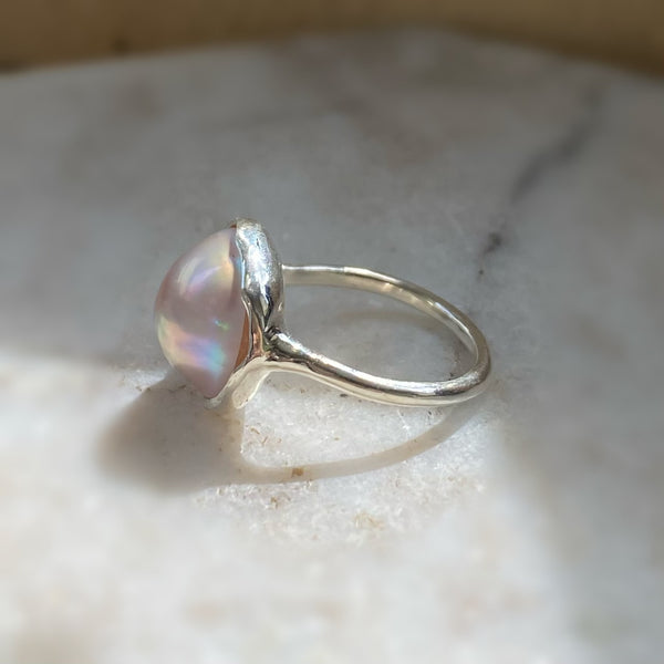 一点もの mabe  pearl  rose ring No.6 - hikari pearl.