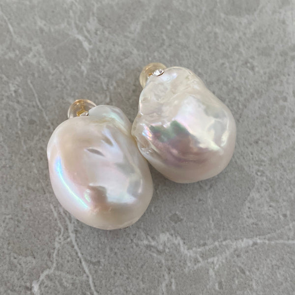 oyster baroque  crystal nudeピアス イヤリング - hikari pearl.