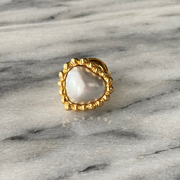 一点もの coeur mabe  pearl pin brooch perle - hikari pearl.