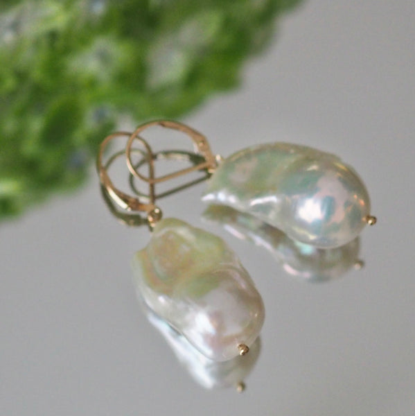 14kgf special baroque  fresh water french hook ピアス イヤリング - hikari pearl.