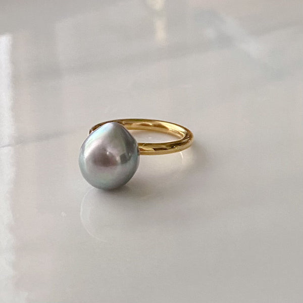 semi baroque gray ring セミオーダー - hikari pearl.