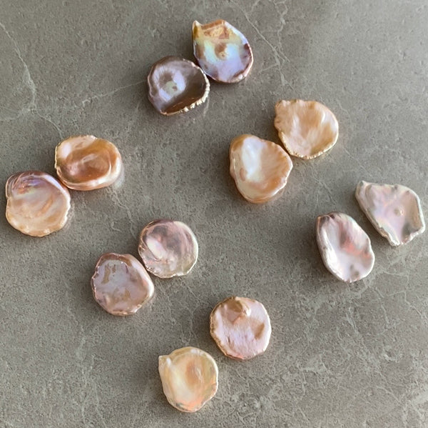 natural color petal  pearl nudeピアス イヤリング - hikari pearl.
