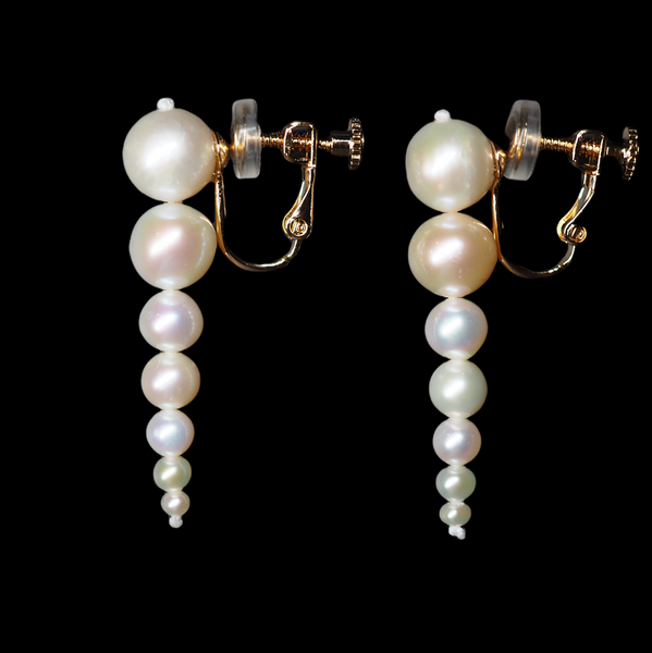 Gradation  pearl ピアス イヤリング S M L - hikari pearl.