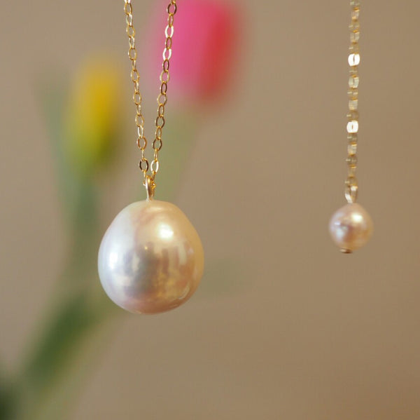 teardrop  pearl long ネックレス - hikari pearl.
