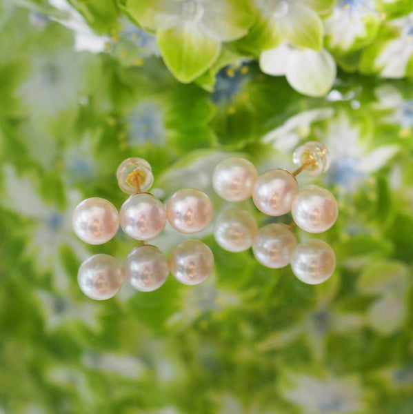 3  pearl Fresh water  ピアス イヤリング - hikari pearl.