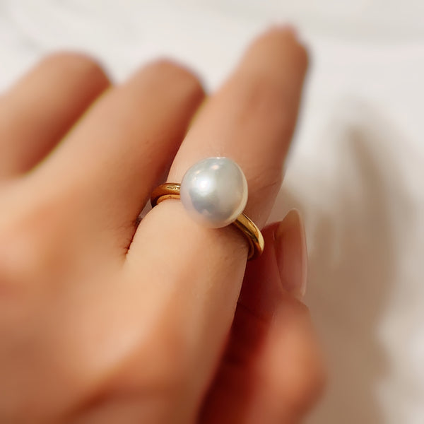 fresh wate  pearl ring セミオーダー - hikari pearl.