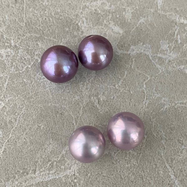 natural color  purple pink ピアス イヤリング - hikari pearl.