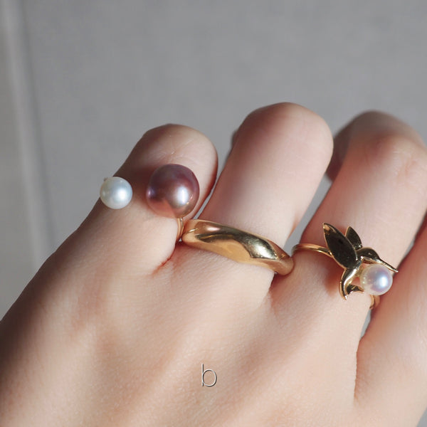 natural color baroque  pearl イヤーカフ リング - hikari pearl.