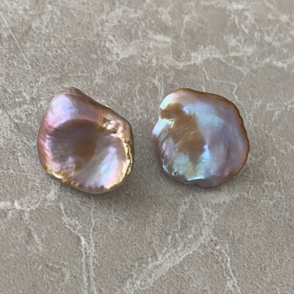 natural color petal  pearl nudeピアス イヤリング - hikari pearl.