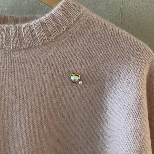 一点もの coeur mabe  pearl pin brooch  plane - hikari pearl.