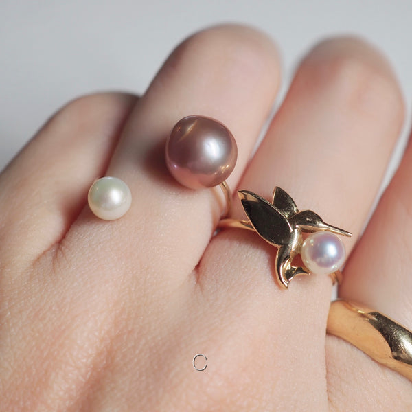 natural color baroque  pearl イヤーカフ リング - hikari pearl.