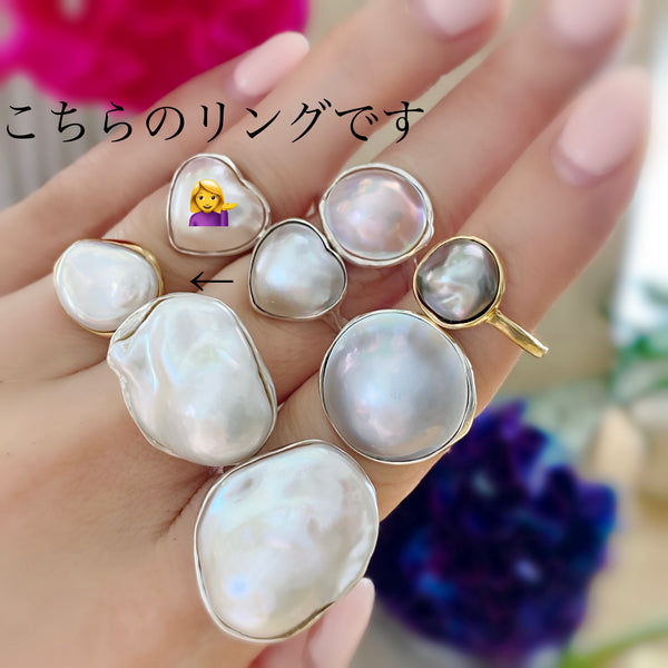 一点もの petal  pearl ring No.8 - hikari pearl.