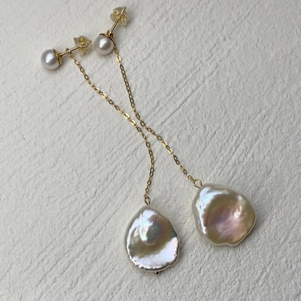 petal  pearl long chain ピアス イヤリング - hikari pearl.