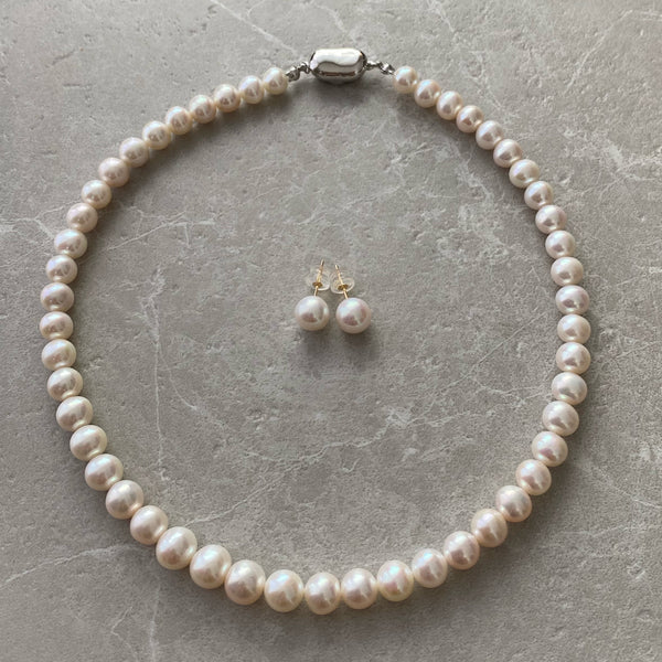Fresh water  pearl occasion set ピアス イヤリング ネックレス - hikari pearl.