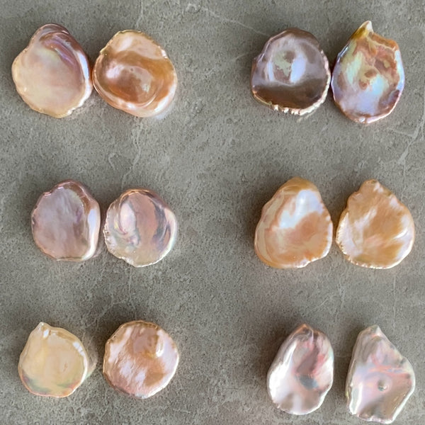 natural color petal  pearl nudeピアス イヤリング - hikari pearl.