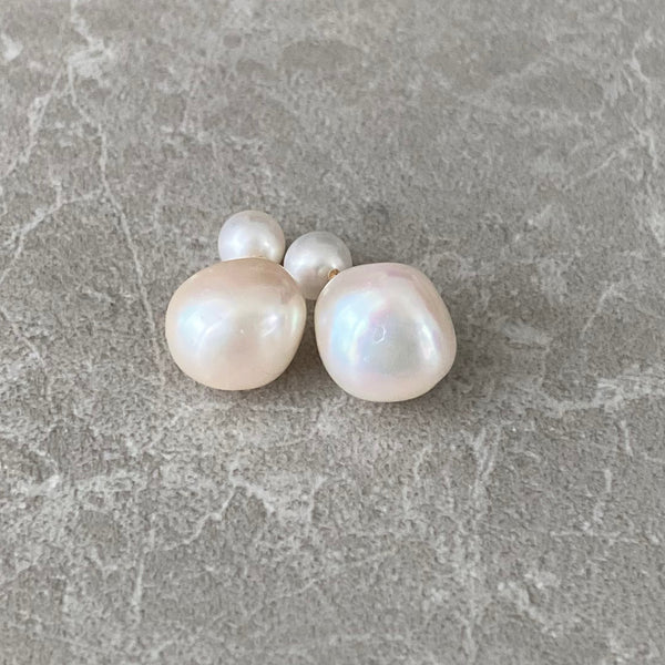 kobore  pearl nudeピアス見え イヤリング - hikari pearl.