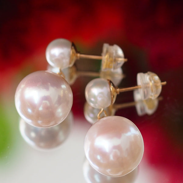 teardrop  double  pearl ピアス イヤリング - hikari pearl.