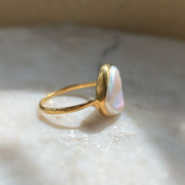 一点もの petal  pearl ring No.8 - hikari pearl.