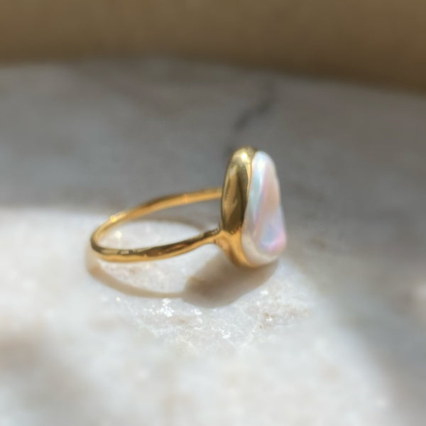 一点もの petal  pearl ring No.8 - hikari pearl.