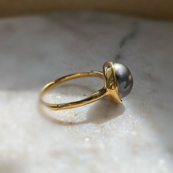 一点もの tahiti  keshi ring No.7 - hikari pearl.