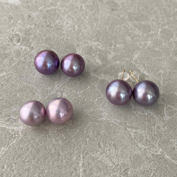 natural color  purple pink ピアス イヤリング - hikari pearl.