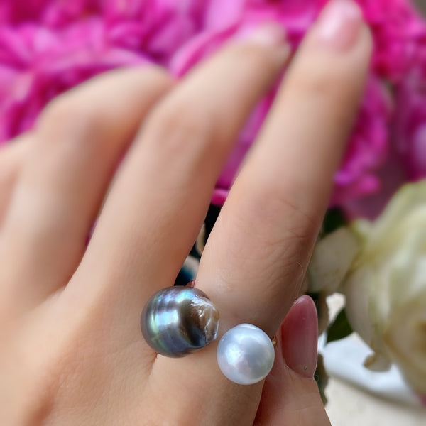 一点もの south sea  tahiti pearl ring No.13 - hikari pearl.