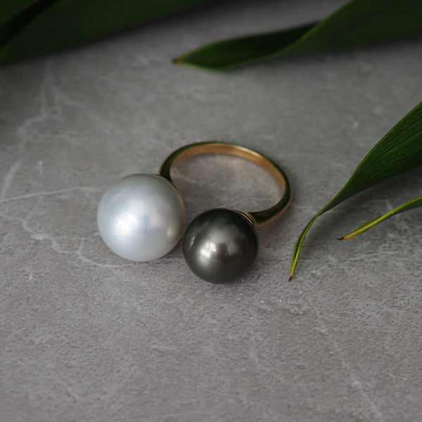 South Sea Tahiti   double  pearlリング - hikari pearl.