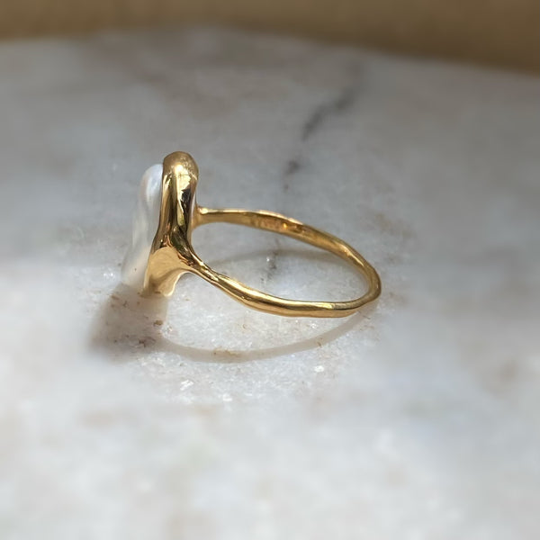 一点もの petal  pearl ring No.8 - hikari pearl.