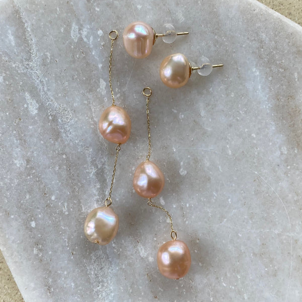 No.7 station  pearl long weddingピアス イヤリング - hikari pearl.