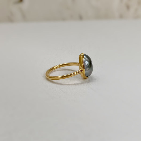 一点もの tahiti  keshi pearl ring No.28 - hikari pearl.