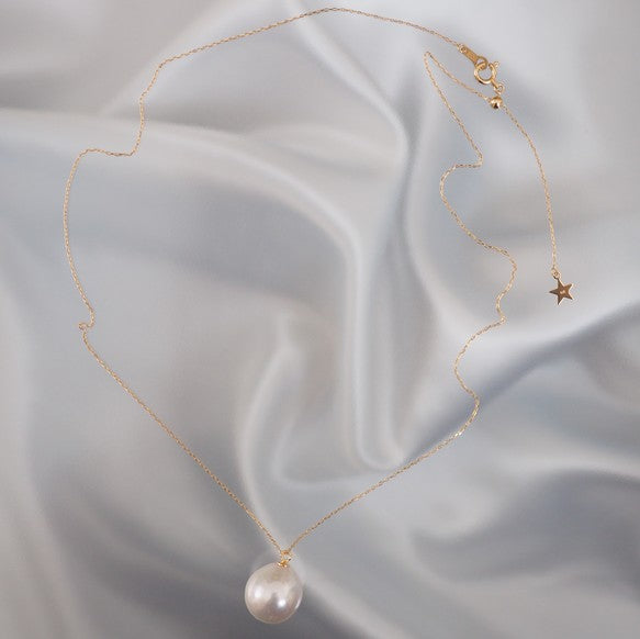 k18 teardrop  Fresh water necklace ネックレス - hikari pearl.