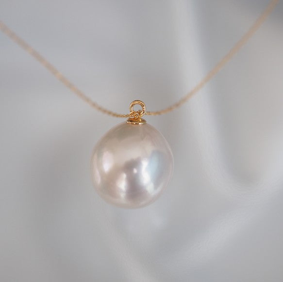 k18 teardrop  Fresh water necklace ネックレス - hikari pearl.