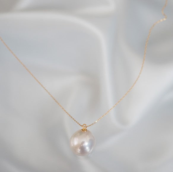 k18 teardrop  Fresh water necklace ネックレス - hikari pearl.