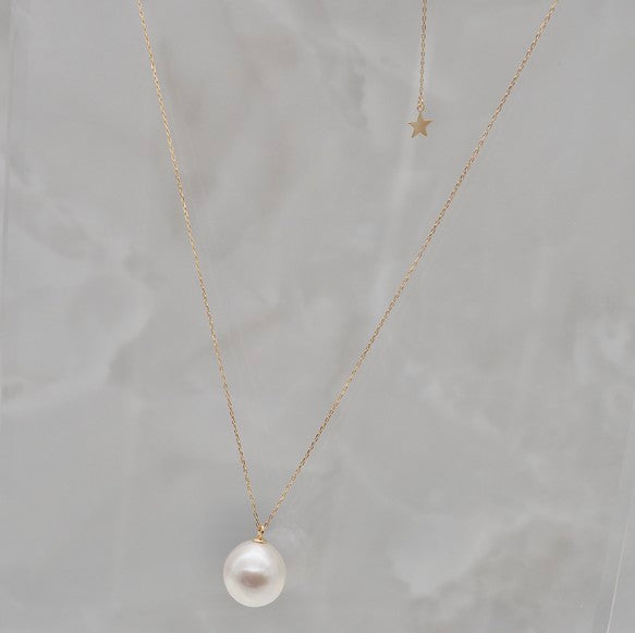 k18 teardrop  Fresh water necklace ネックレス - hikari pearl.