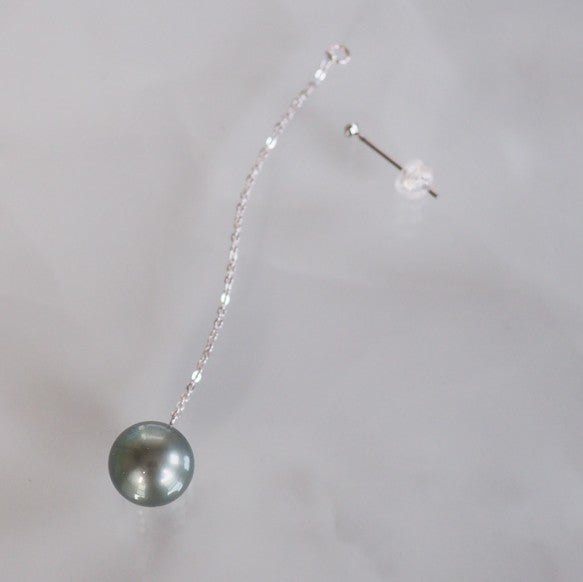 silver Tahiti  Long  ピアス イヤリング - hikari pearl.