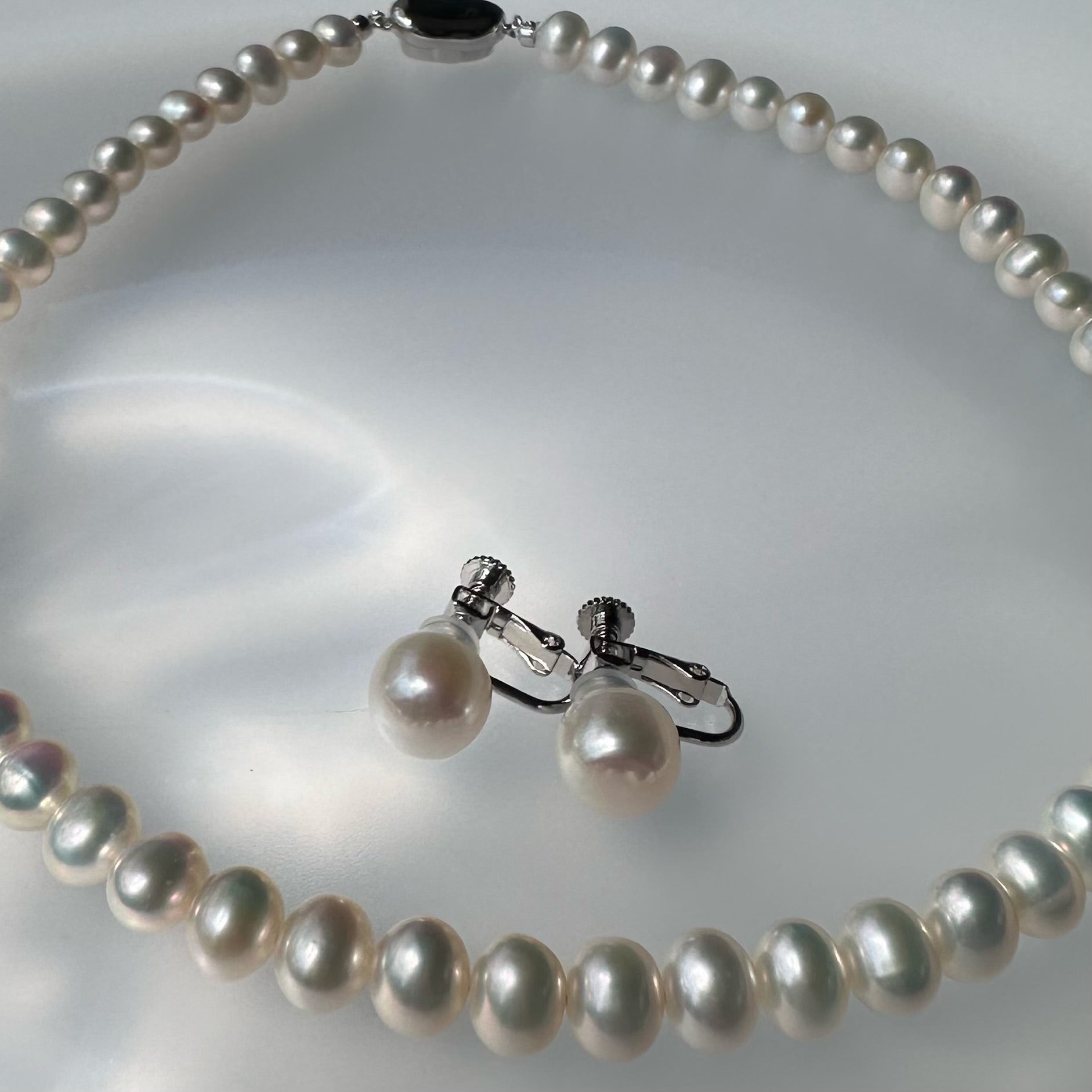 freshwater pearl necklace 40cm - hikari pearl.