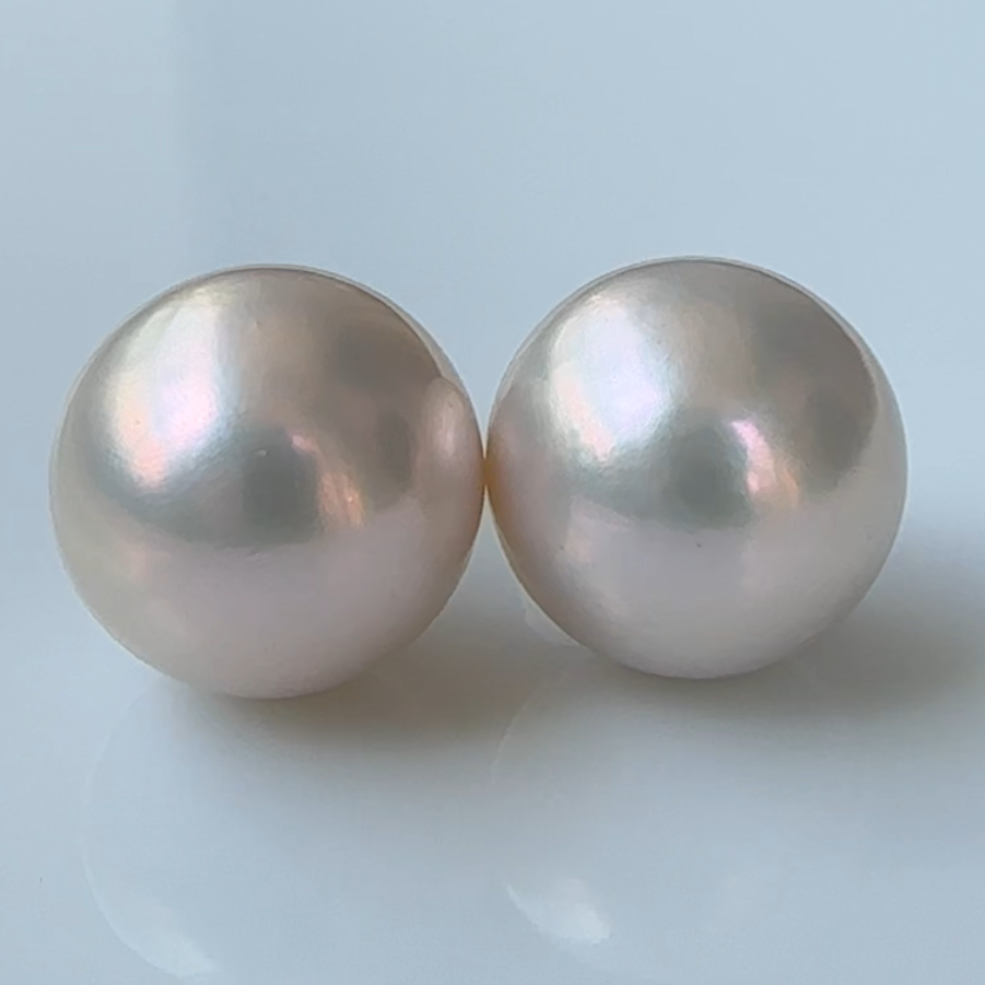 "casablanca lily カサブランカリリー"  b 13mmUP 淡水パール　ピアス　イヤリング - hikari pearl.