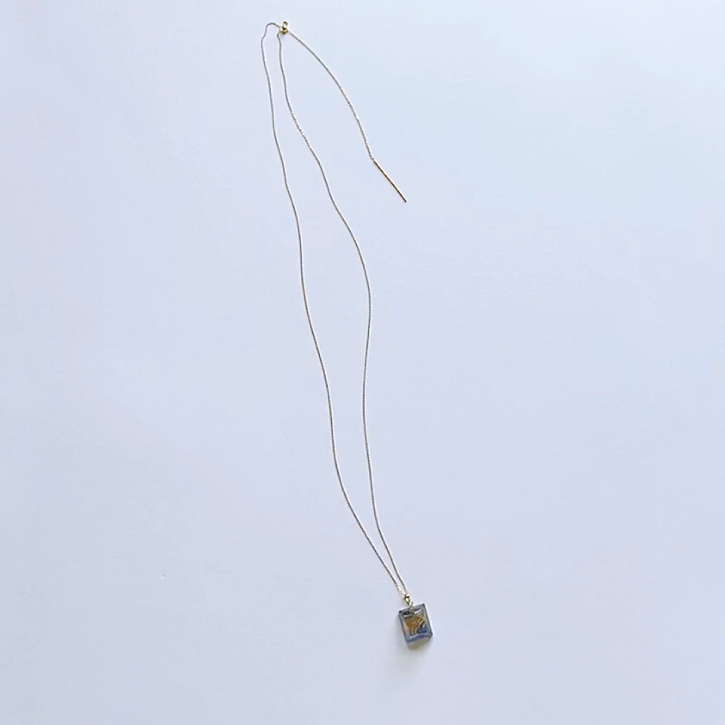 "Notte Stellata ノッテ・ステッラータ" ラピスラズリ　ルチルクォーツ　ペンダントトップ　ネックレス　一点もの - hikari pearl.