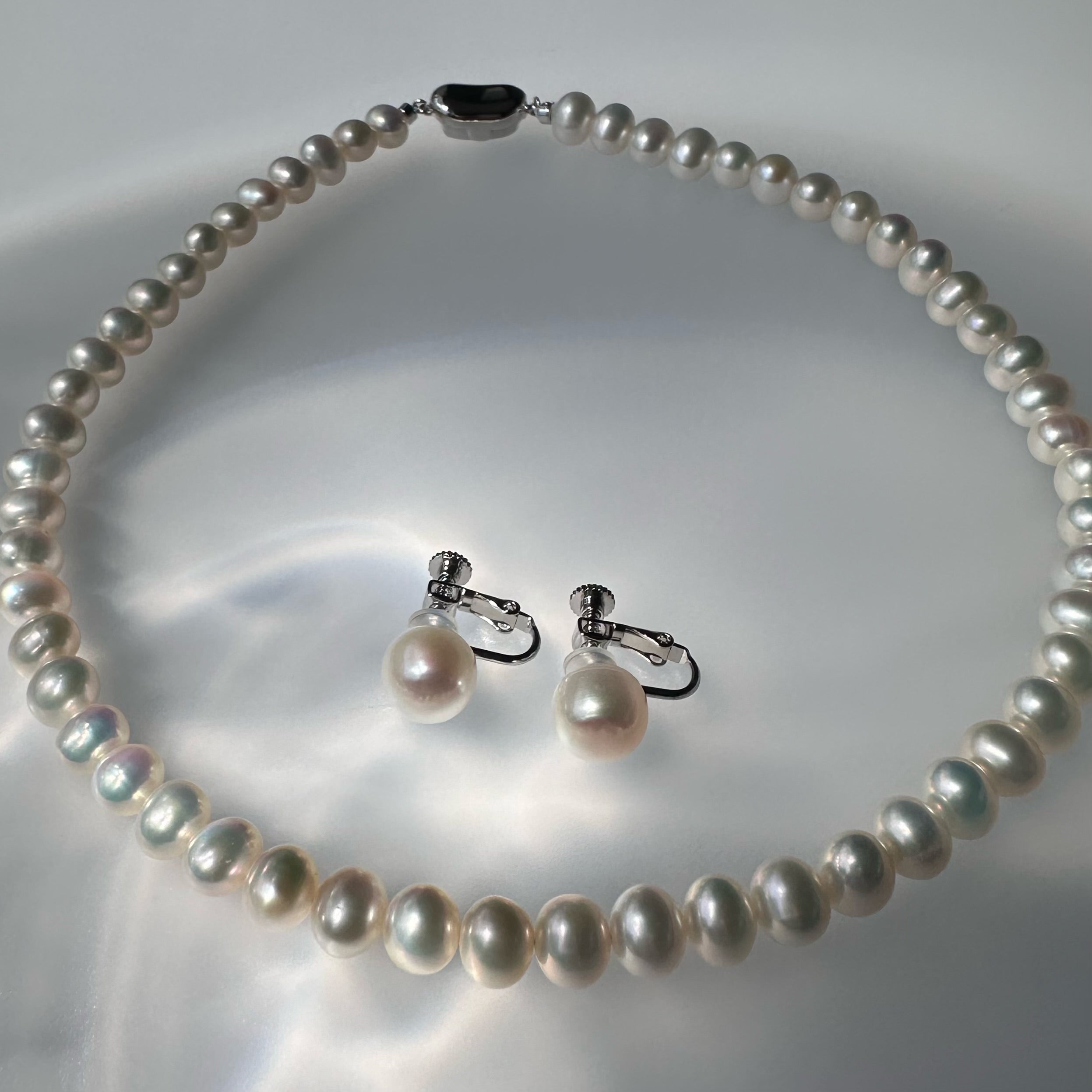 freshwater pearl necklace 40cm - hikari pearl.