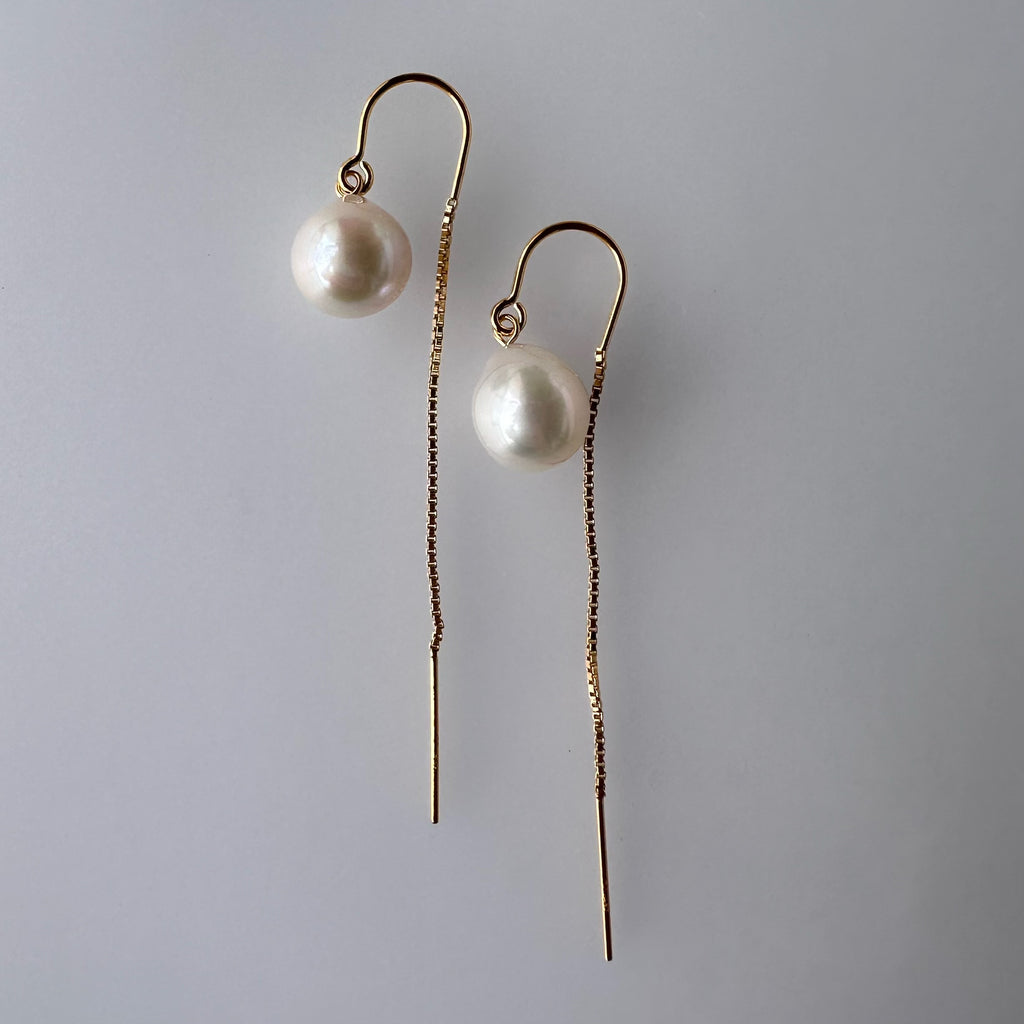 "Lueur Drop リュール ドロップ"  パール　ロングピアス - hikari pearl.