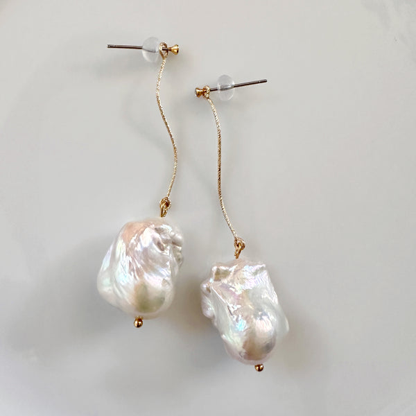 baroque  pearl  s line crystalピアス　イヤリング