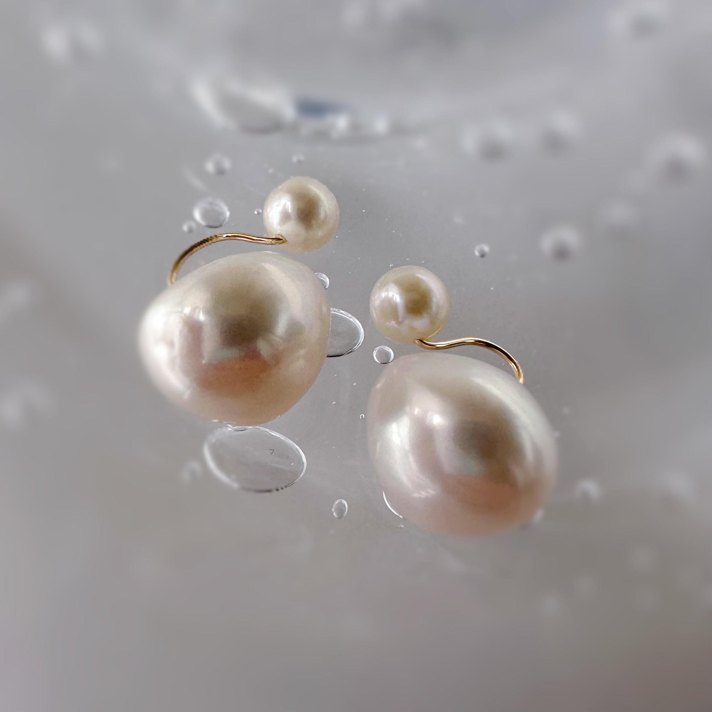 kobore  pearl nude weddingピアス見え　イヤリング - hikari pearl.