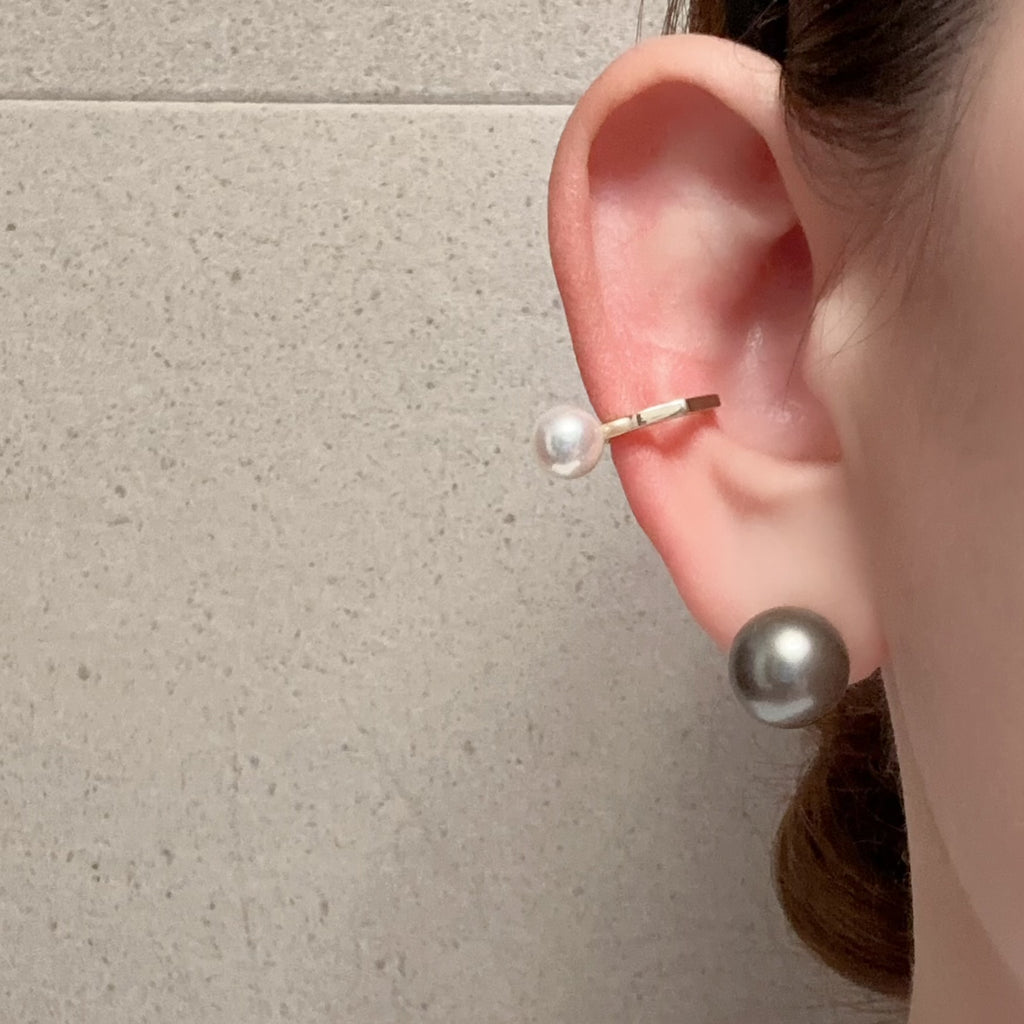 "christmas rose クリスマスローズ" Tahiti   pearl ピアス　イヤリング - hikari pearl.