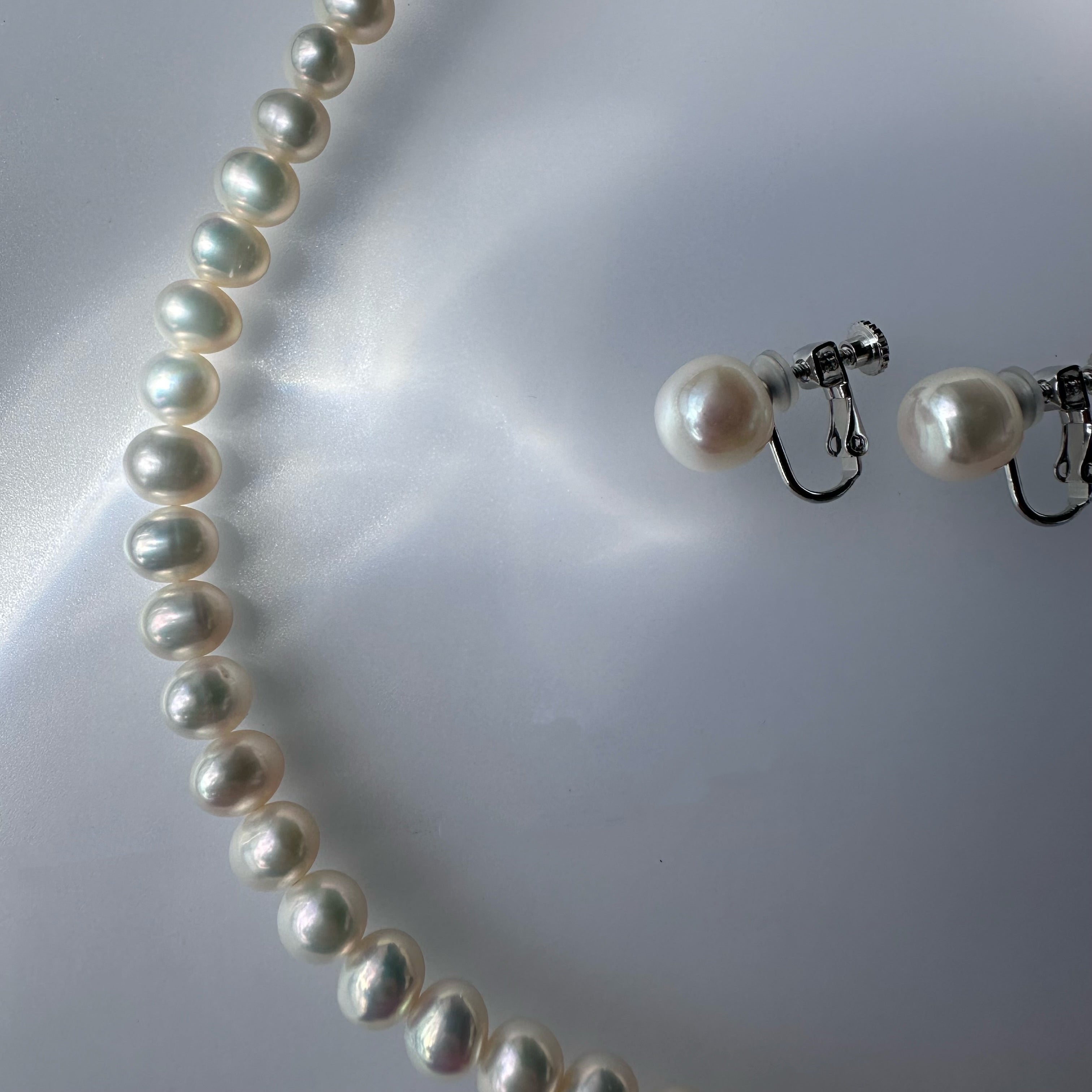 freshwater pearl necklace 40cm - hikari pearl.