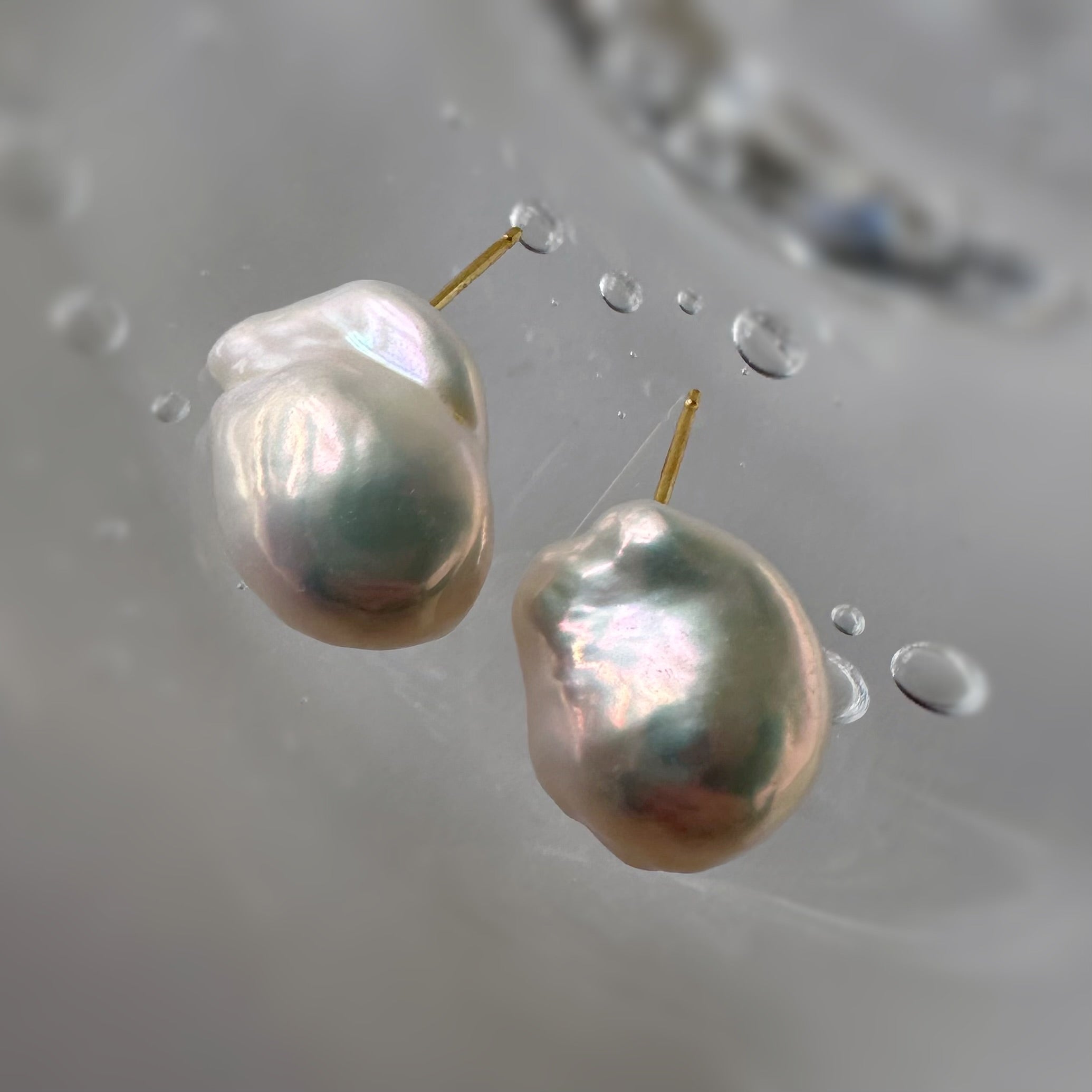 "Éclat Luxe mini  エクラリュクスミニ" バロックパール　ピアス　イヤリング　 - hikari pearl.
