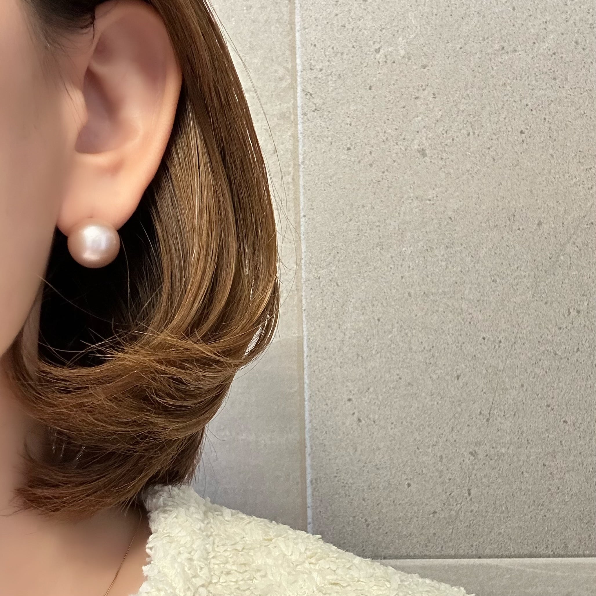 一点もの　k18  pink  pearl 13mm SAKURA - hikari pearl.