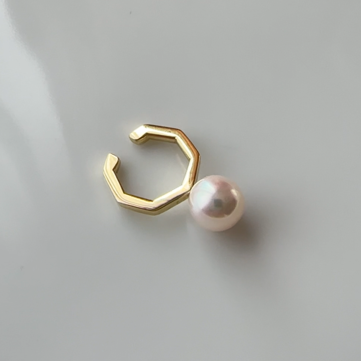 "mum マム" 一粒パール　イヤーカフ