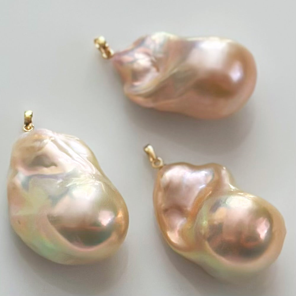 "la france pear  ラフランスペア"  baroque pearl  ペンダントトップ　ネックレス - hikari pearl.